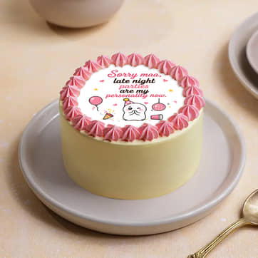 Sorry Maa Ab No Late Party Bento Cake