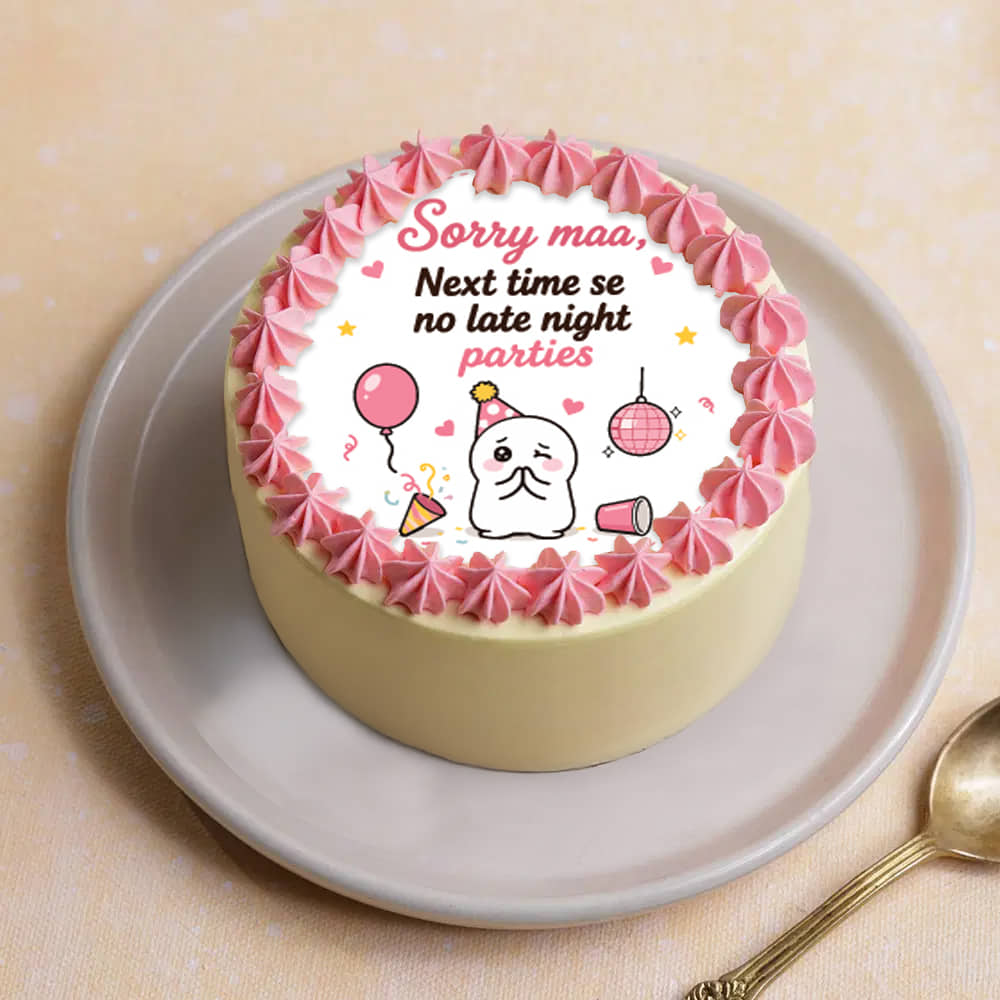 Sorry Maa Ab No Late Party Bento Cake