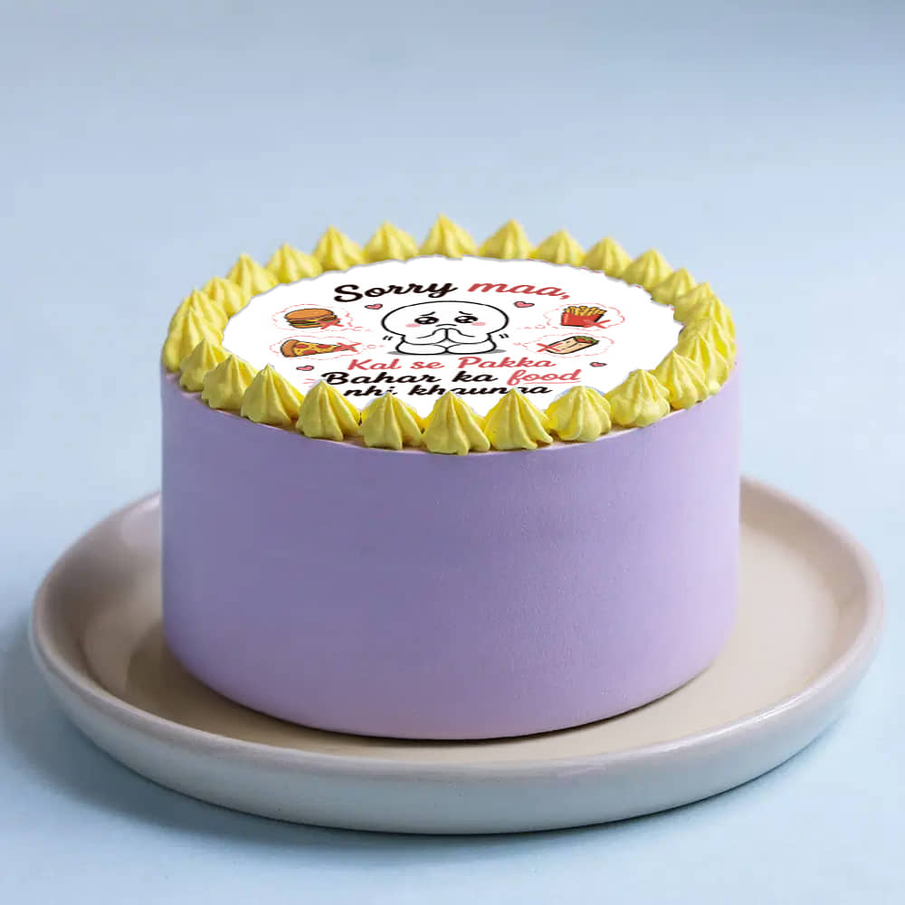 Sorry Maa No More Junk Food Bento Cake