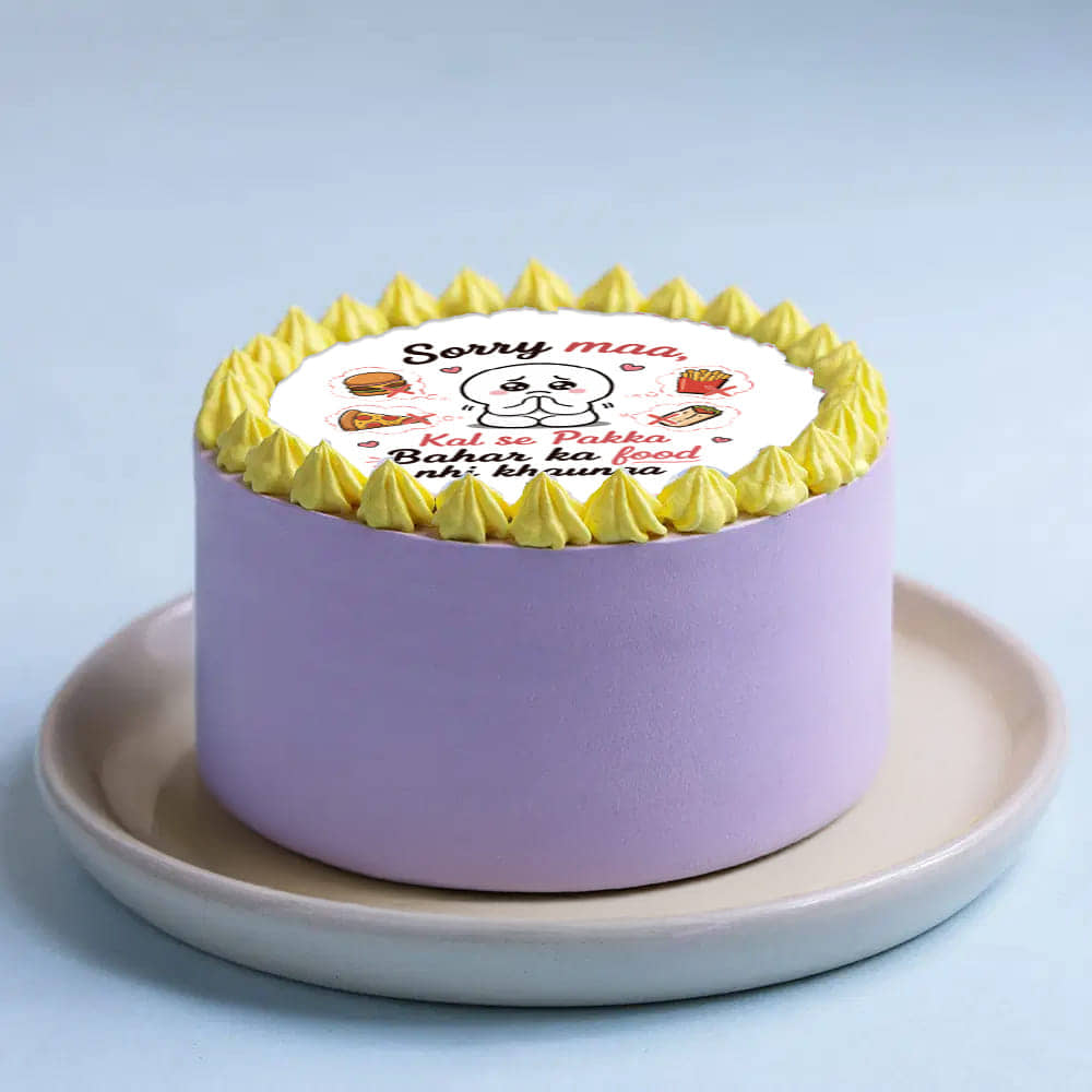 Sorry Maa No More Junk Food Bento Cake