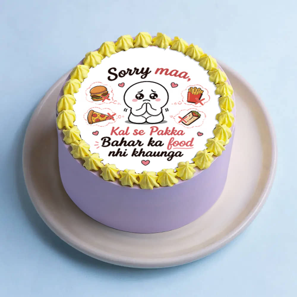 Sorry Maa No More Junk Food Bento Cake