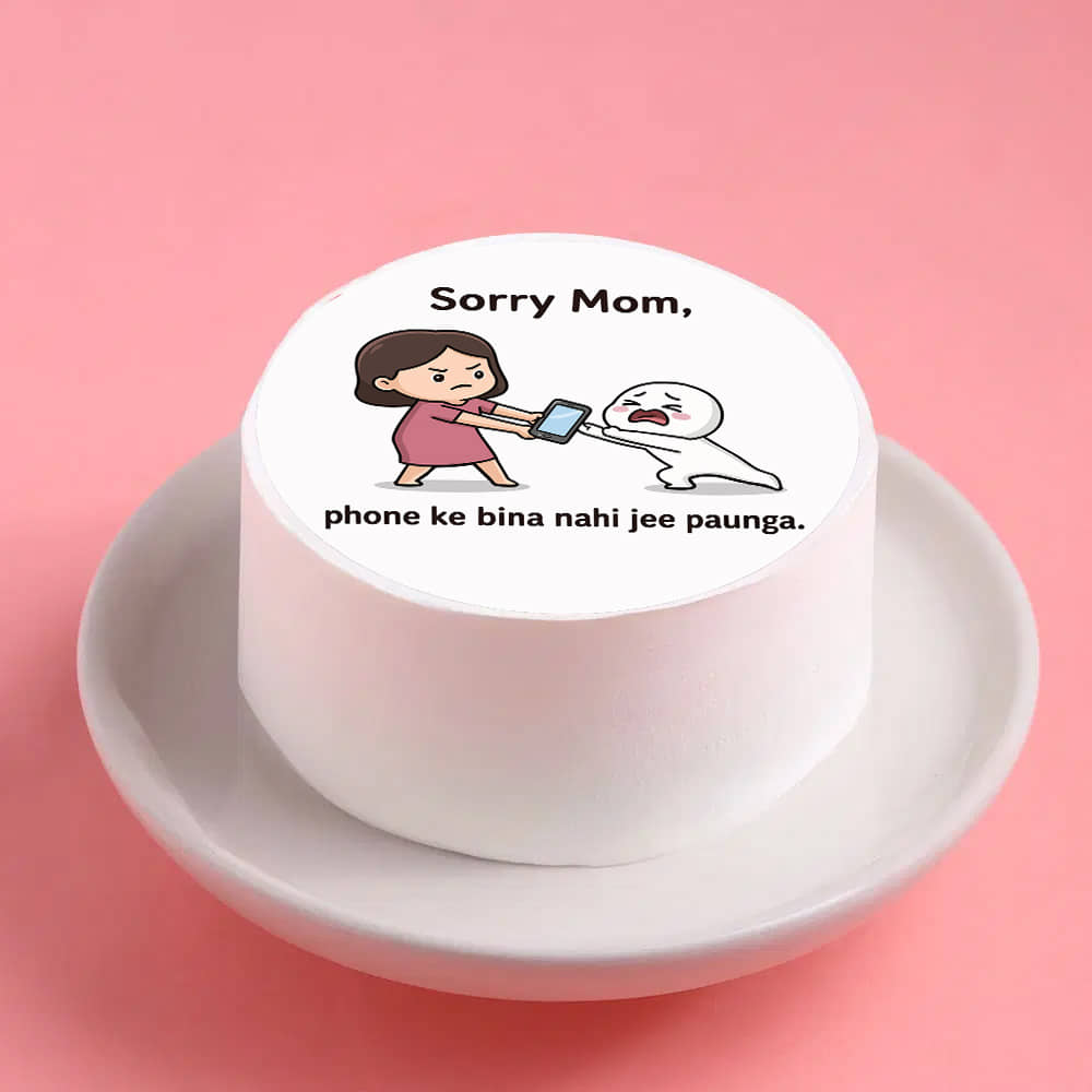 Sorry Mom Phone is Life Bento Cake