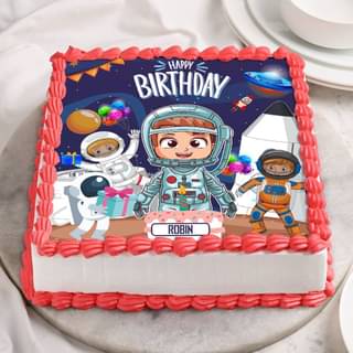  Space Adventure Birthday Cake