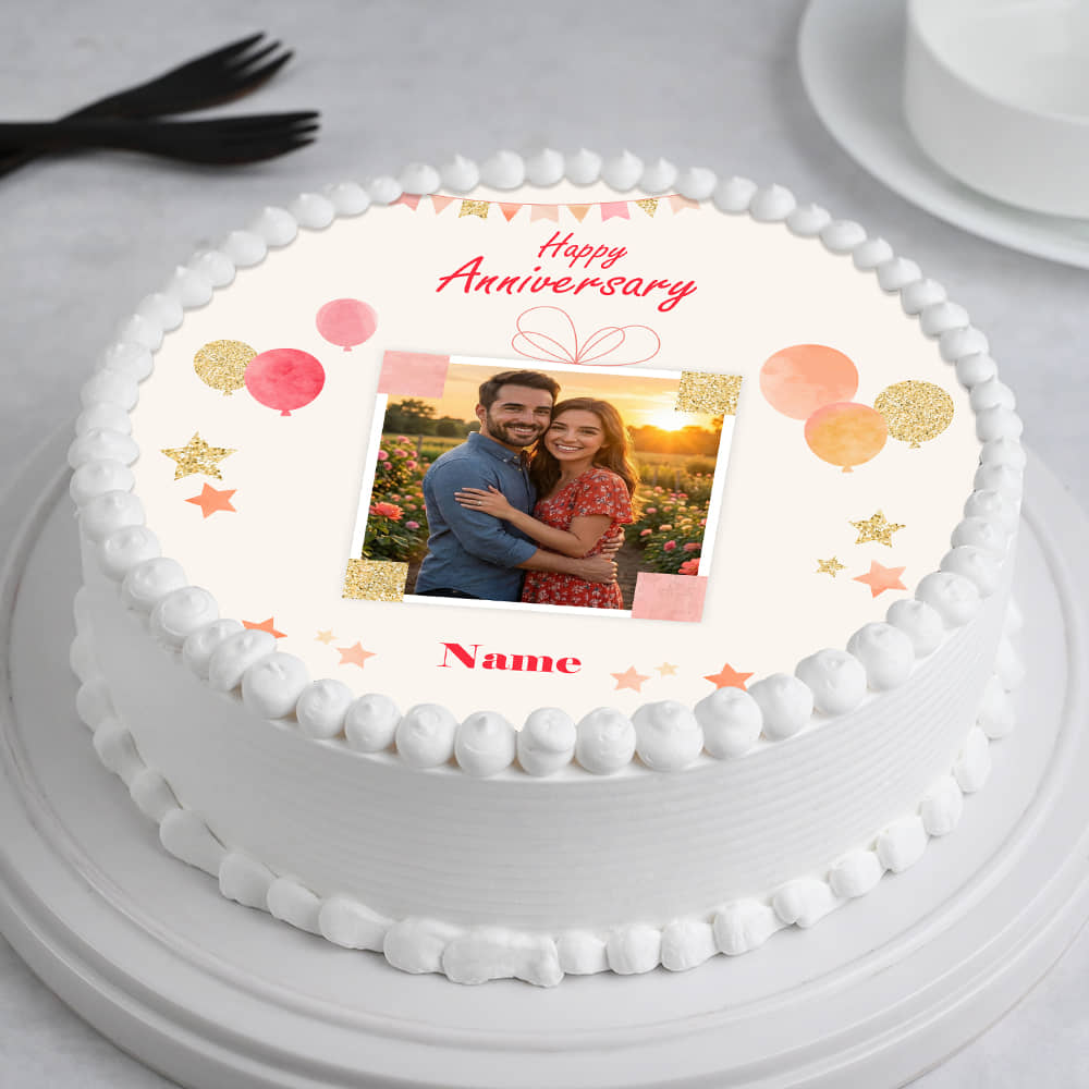 Simply Fabulous White Photo Cake