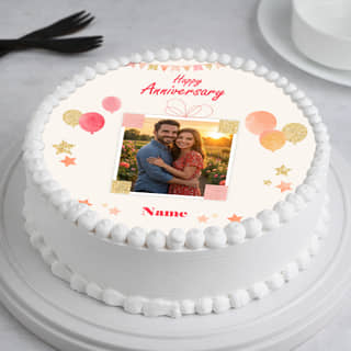 Simply Fabulous White Photo Cake
