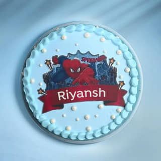 Top View of Spider Adventure Cake