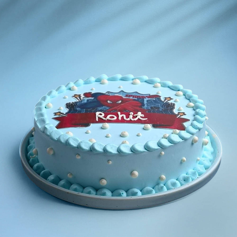 Top View of Spider Adventure Cake
