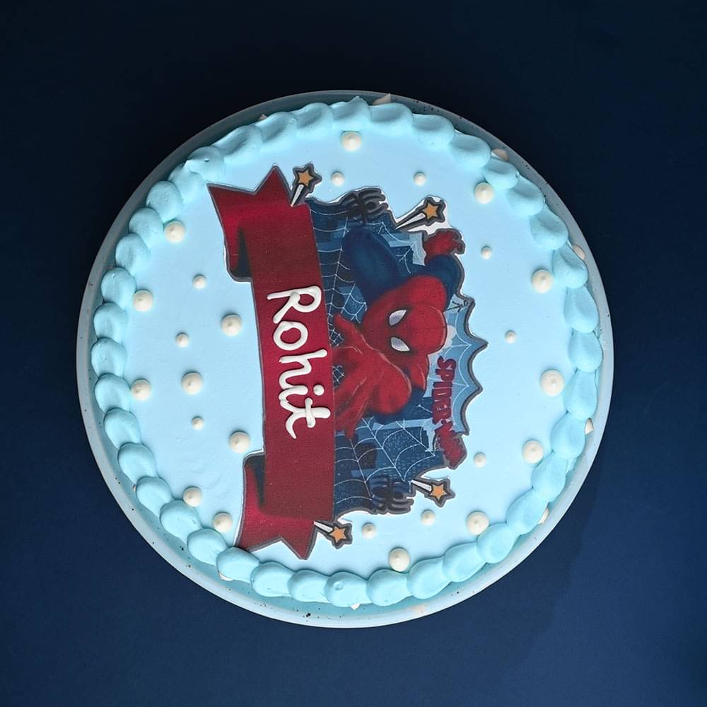 Top View of Spider Adventure Cake