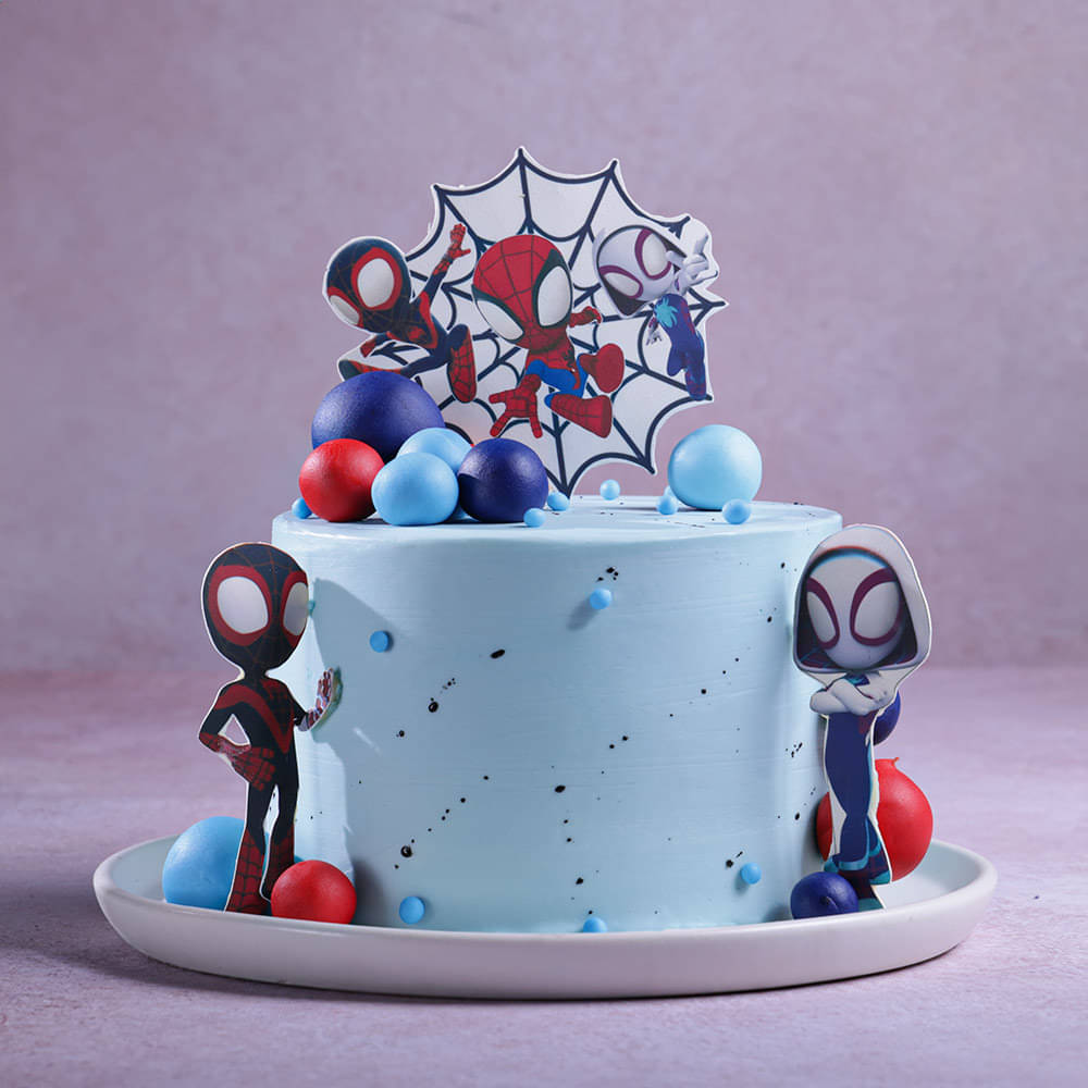 Spiderman Amazing Squad Cake Spiderman Amazing Squad Cake