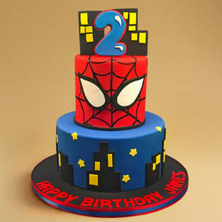 Spiderman Cityscape Theme Cake
