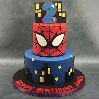 Spiderman Cityscape Theme Cake