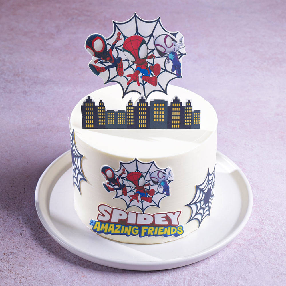 Spiderman N Friends Cake Spiderman N Friends Cake