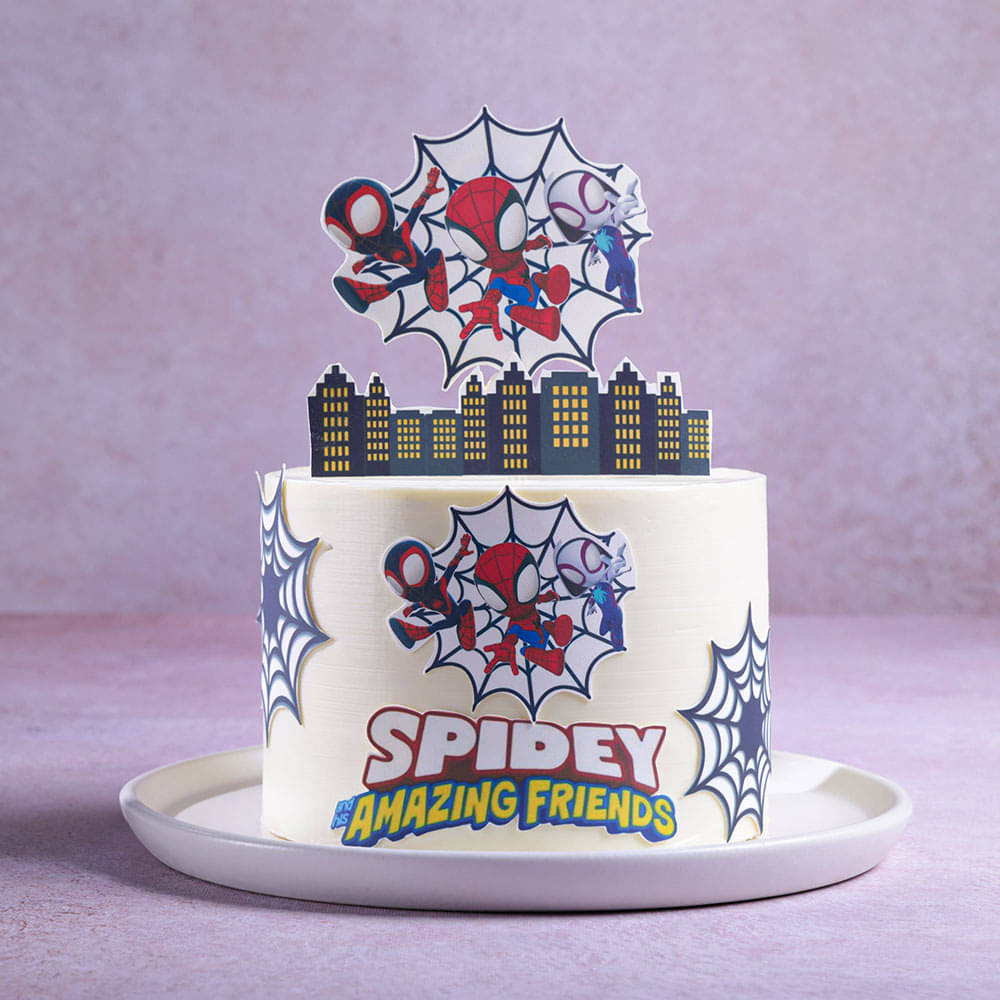 Spiderman N Friends Cake
