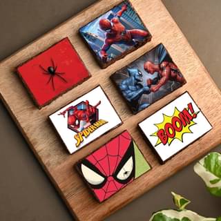 Spiderman Rakhi n Assorted Brownies