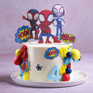 Spidey And Hero Friends Theme Cake