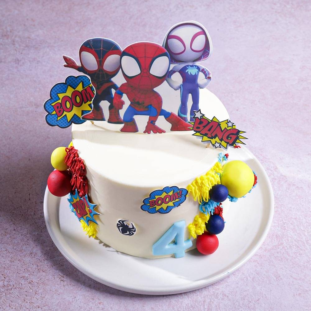 Spidey And Hero Friends Theme Cake
