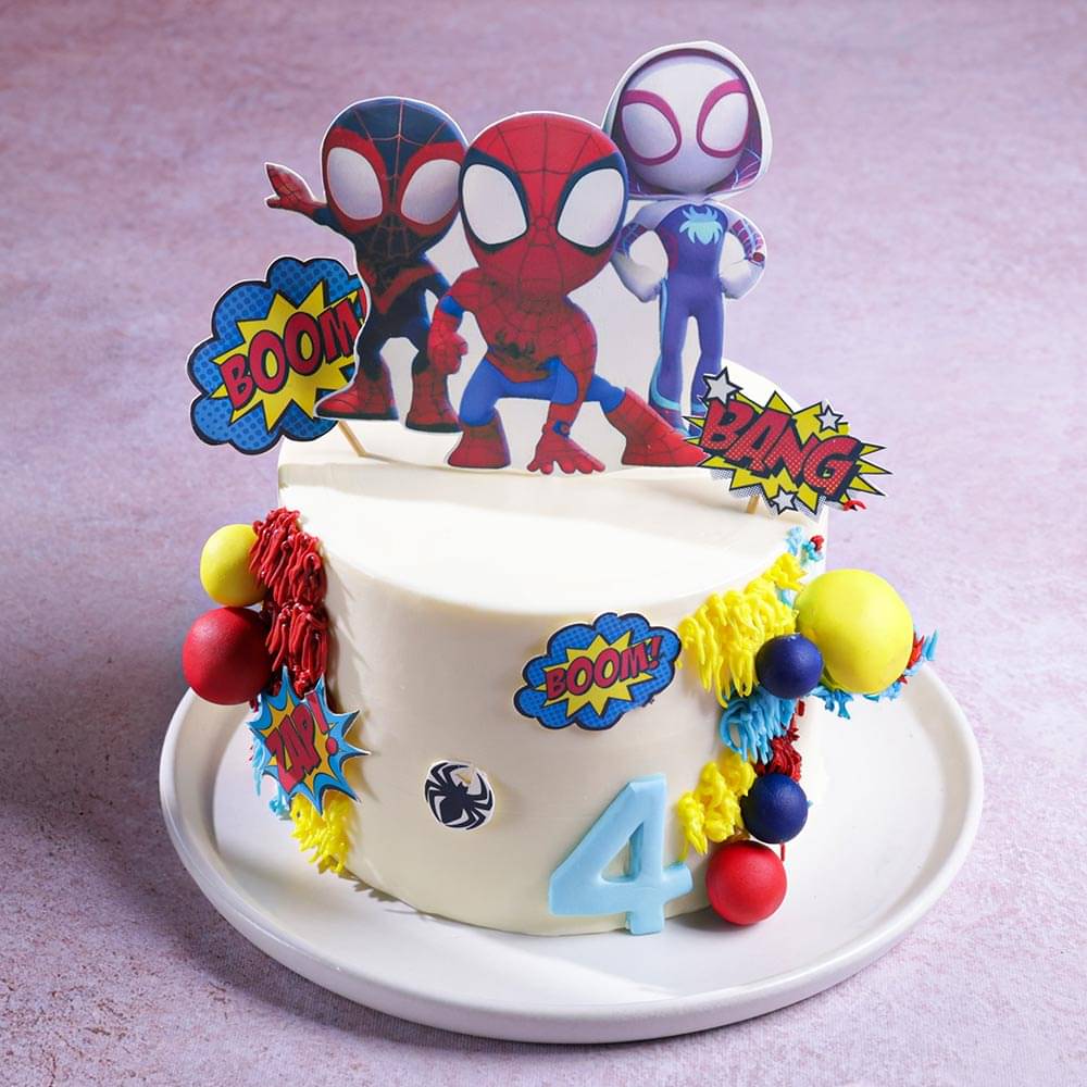 Spidey And Hero Friends Theme Cake