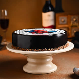 Side View of Spidey Web Cake