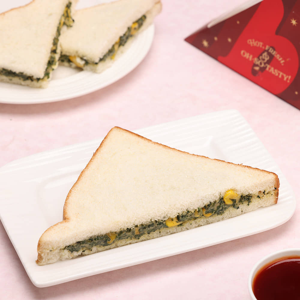 Spinach Corn Sandwich
