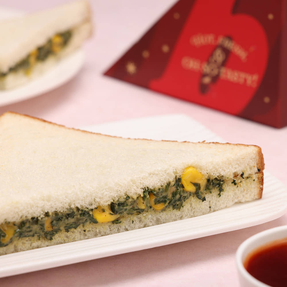 Spinach Corn Sandwich