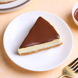 Top View of Nutella Cheesecake Slice