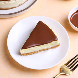 Front View of Nutella Cheesecake Slice