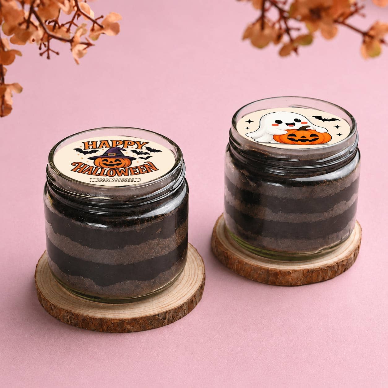 Spooky Halloween Chocolate Jar Cake Duo