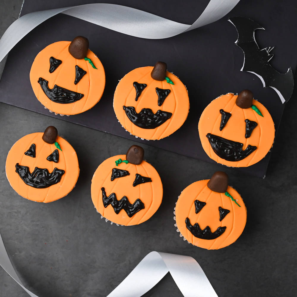 Spooky Pumpkin Cupcakes