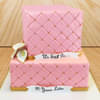 2 Tier Pink Anniversary Cake