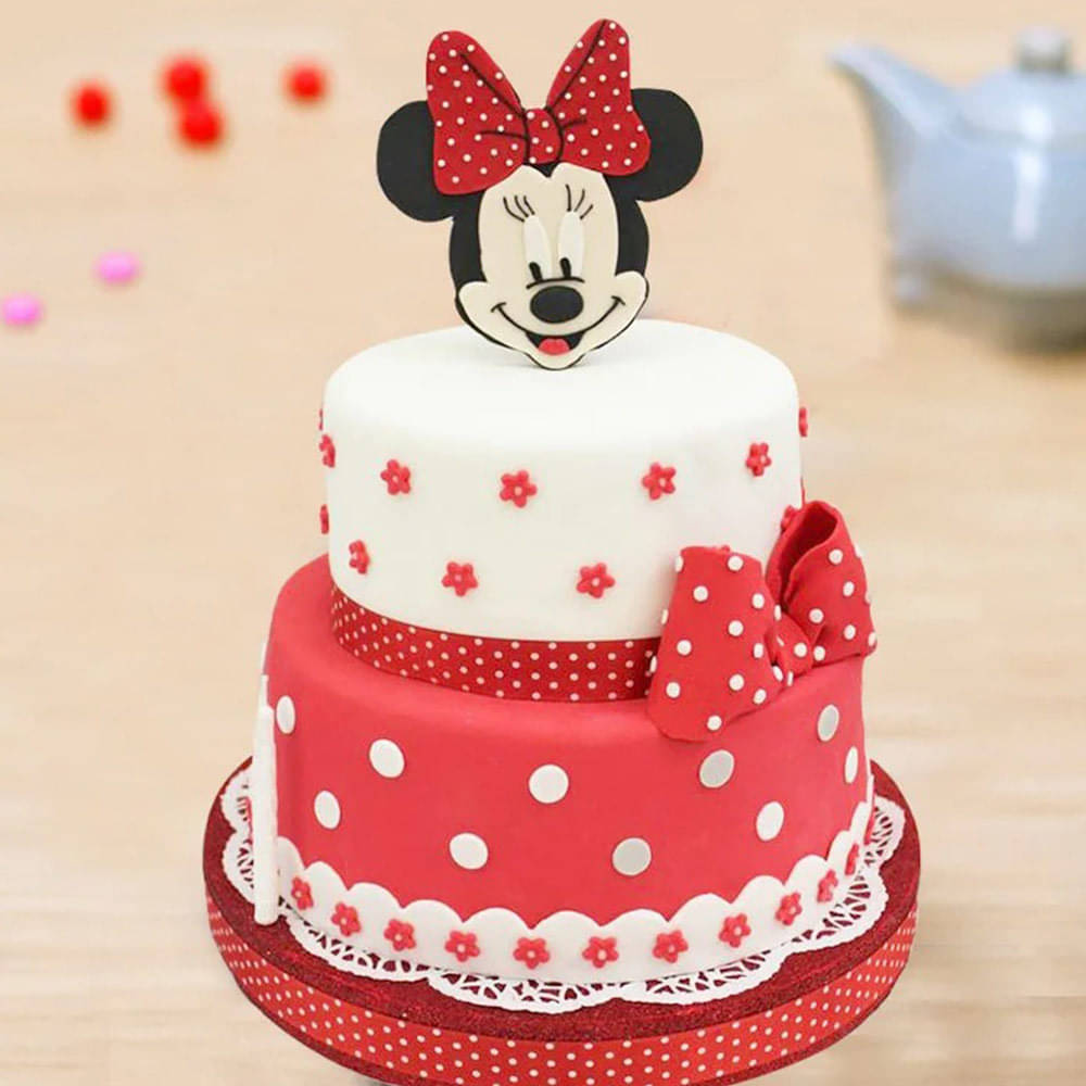2-tier Minnie Mouse Cake – Option 1 – Lark Cake Shop