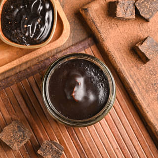 Top View of Choco mousse jar cake