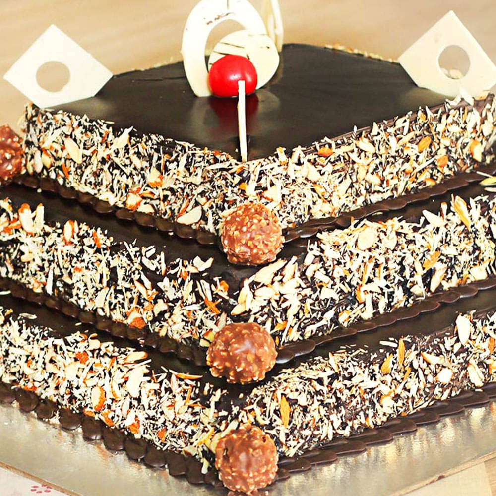 3 Tier Chocolate 1 Cream Cake Order 3 Tier Chocolate Cake Online