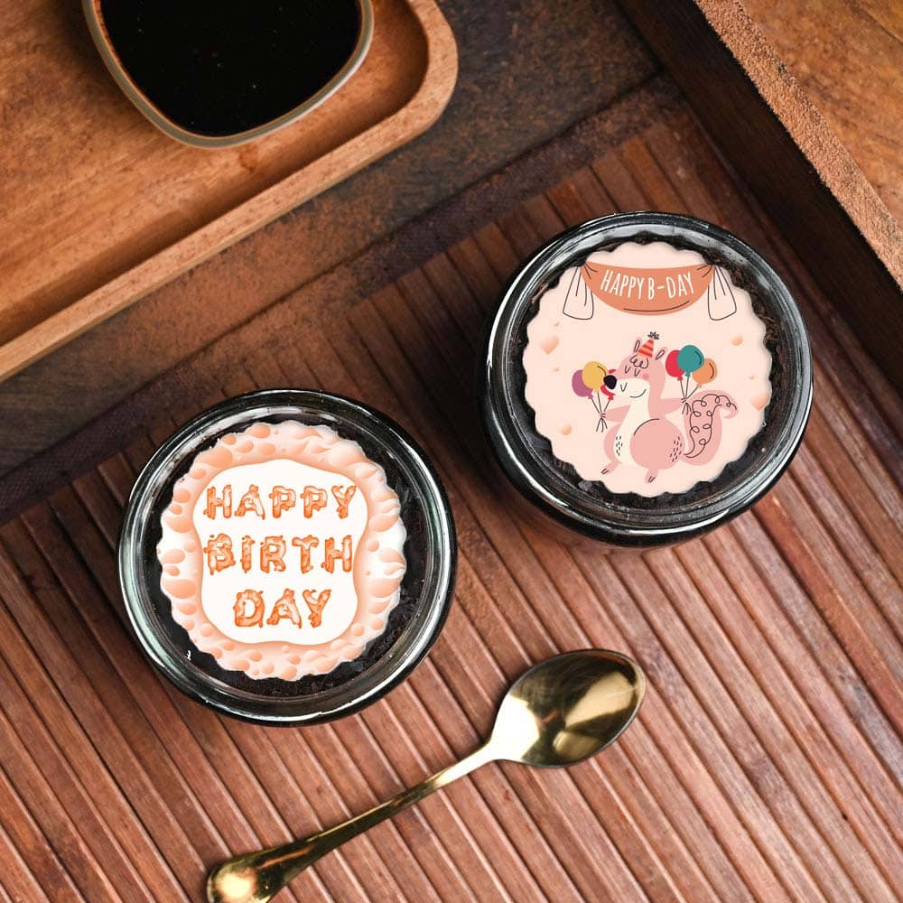 Delicious Birthday Print Chocolate Jar Cake Happy Birthday Print Jar Cake