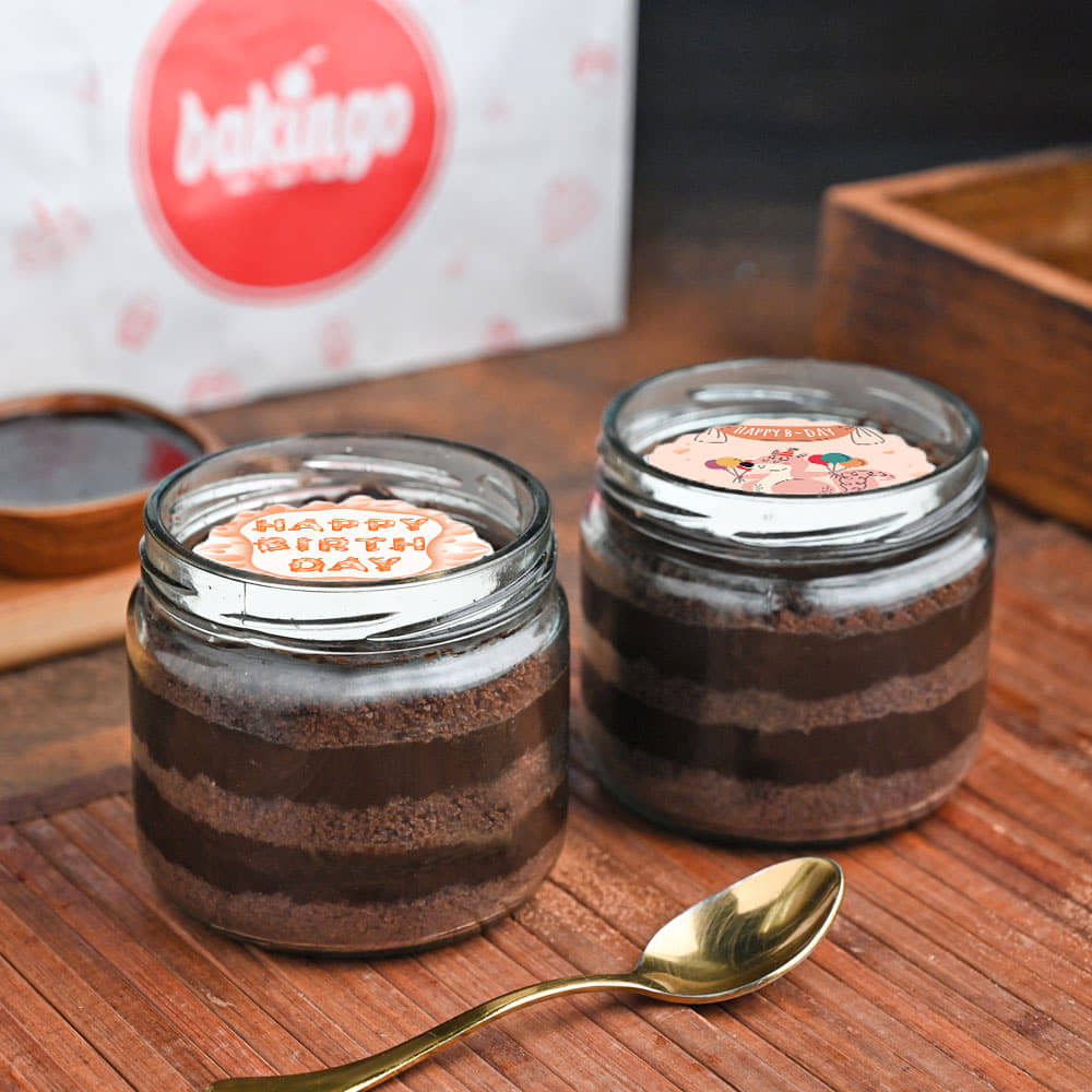 Delicious Birthday Print Chocolate Jar Cake Happy Birthday Print Jar Cake