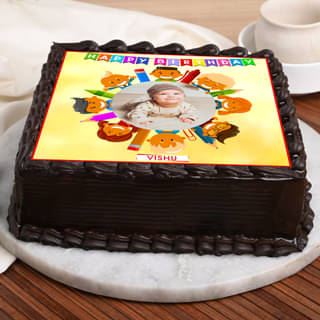 Side View of Toon Mania - Kids Photo Cake