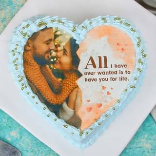 Love Shaped Photo Cake