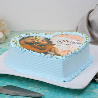 Love Shaped Photo Cake