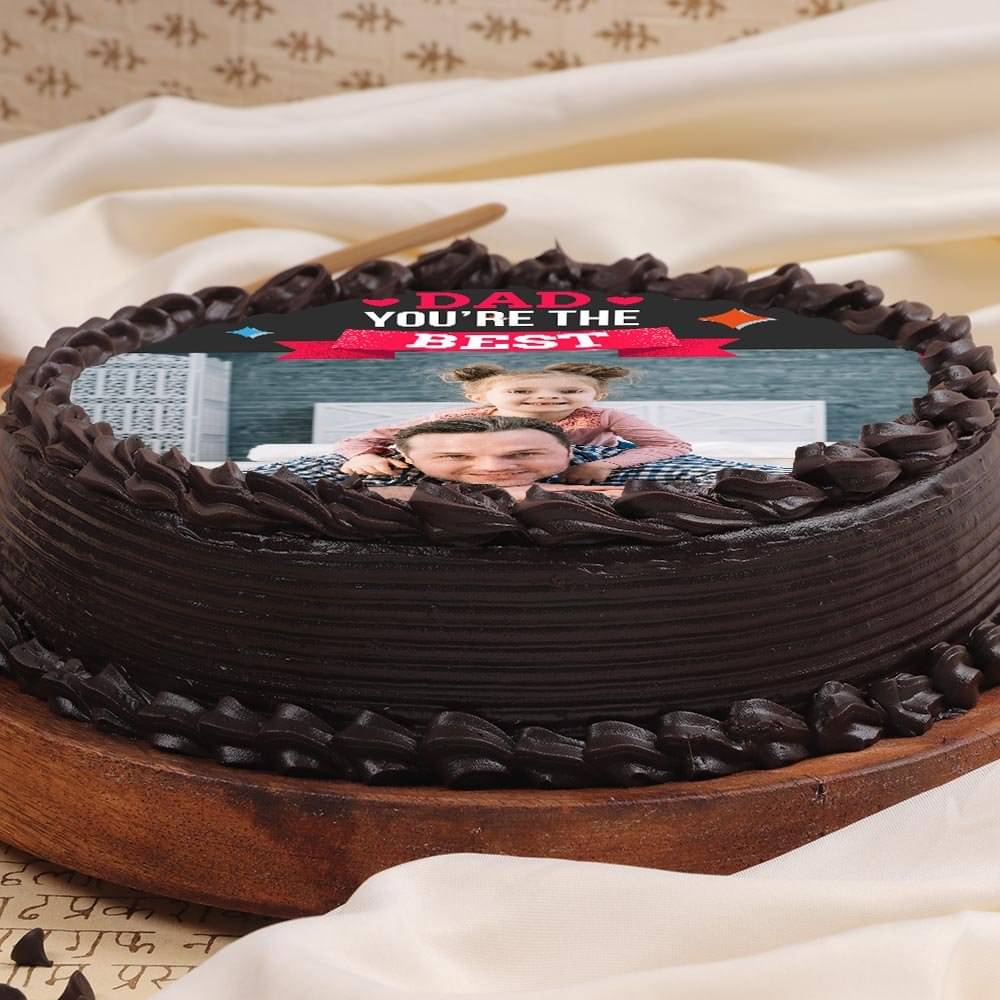 A Photo Cake for Dad- Side View