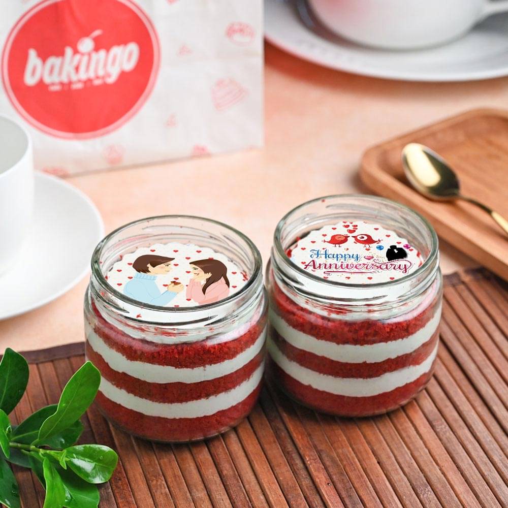Anniversary Photo Red Velvet Jar Cake Anniversary Poster Red Velvet Jar Cake