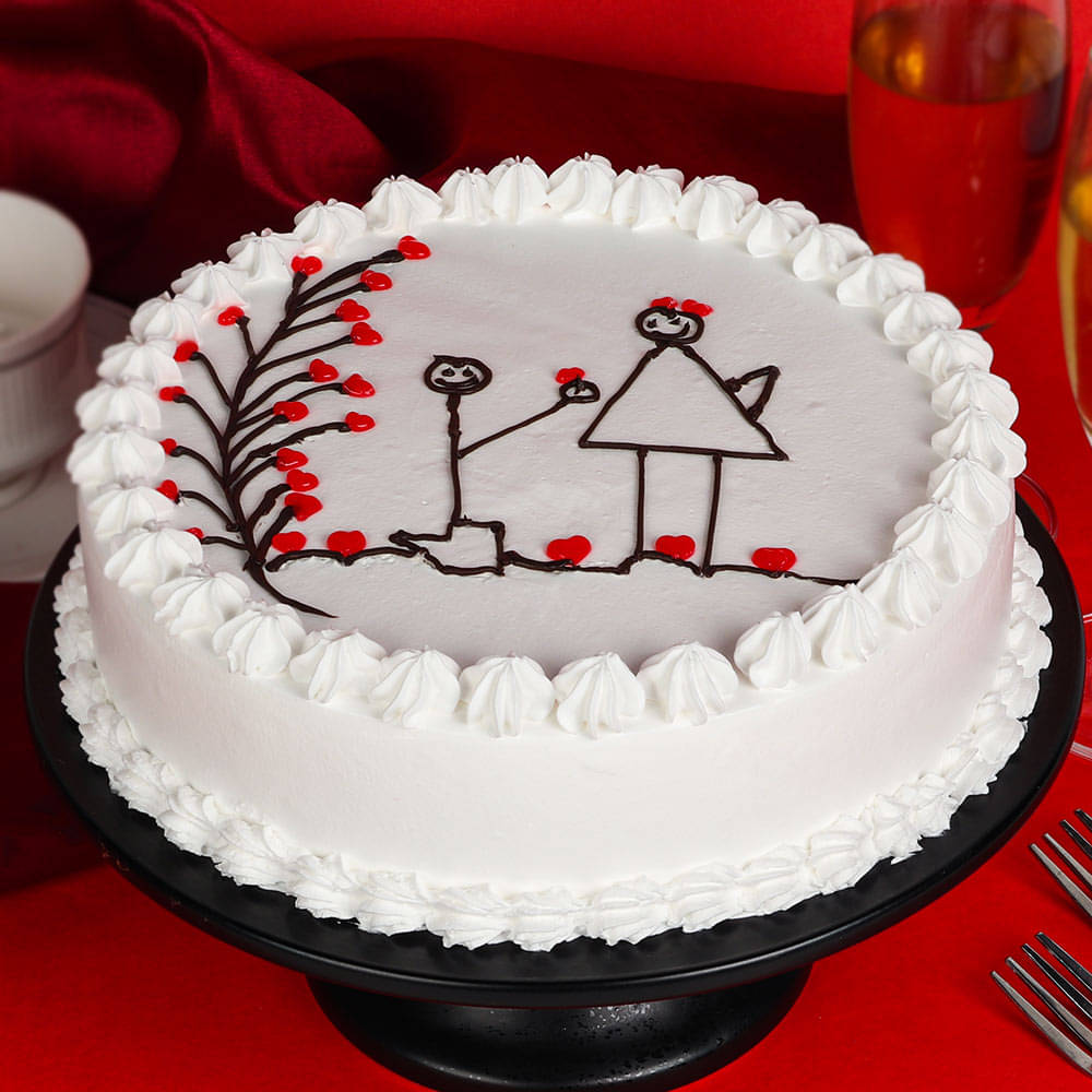 Buy Gorgeously Simple and Delicious Photo Cake-Picture Perfect Anniversary  Cake