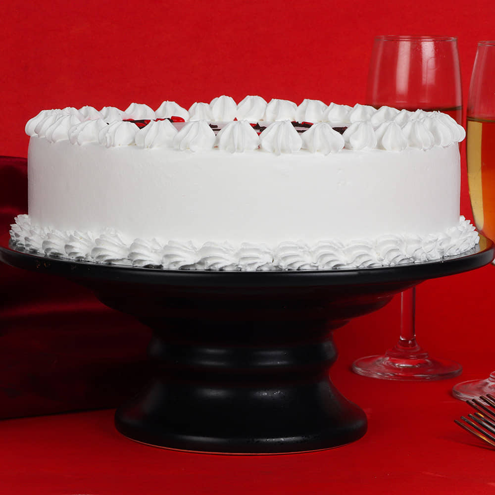 Creamy Proposal Round Theme Cake Anniversary Theme Cake