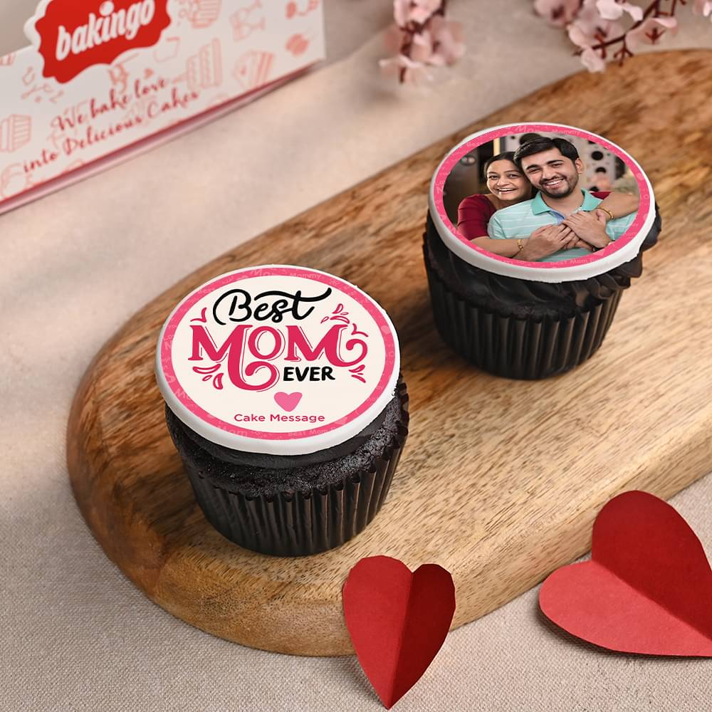 Best Mom Ever Photo Cupcakes