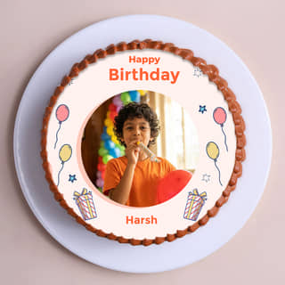 Birthday Boy Chocolate Photo Cake