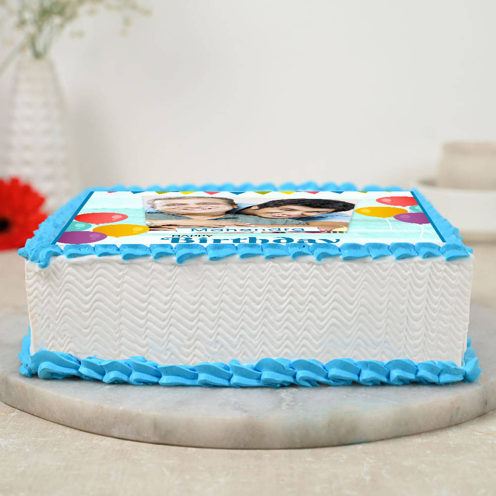 White birthday cake with candles over blue background, blank empty space  17651544 Stock Photo at Vecteezy