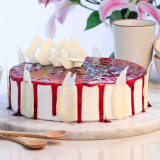 Side View of Blueberry Cake