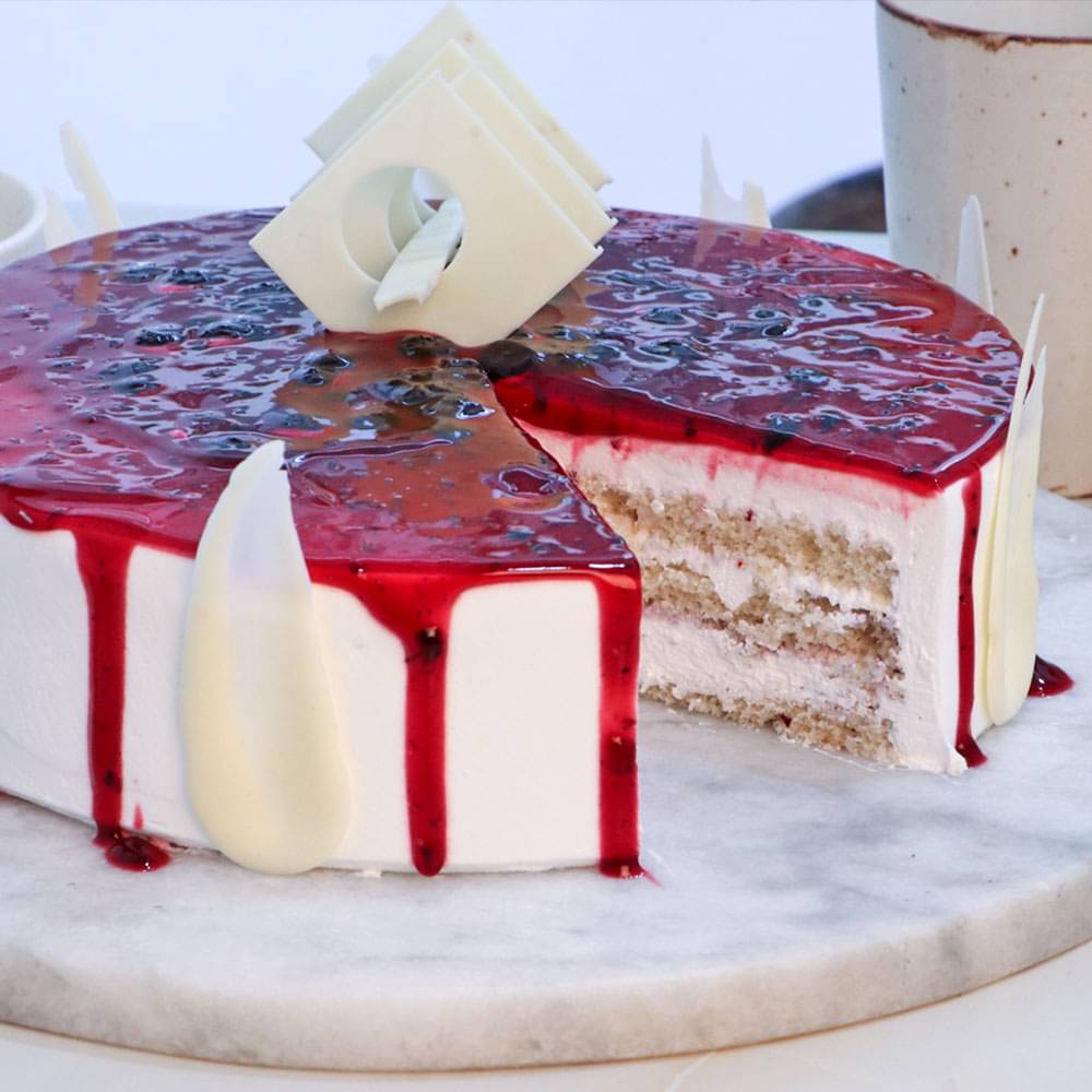 Delicious Blueberry Drip Cake