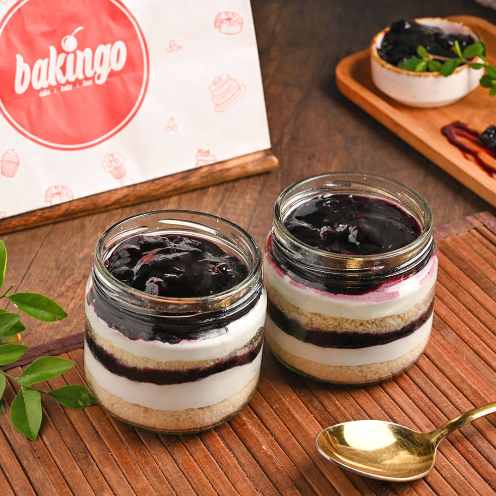 2 Blueberry Jar cakes