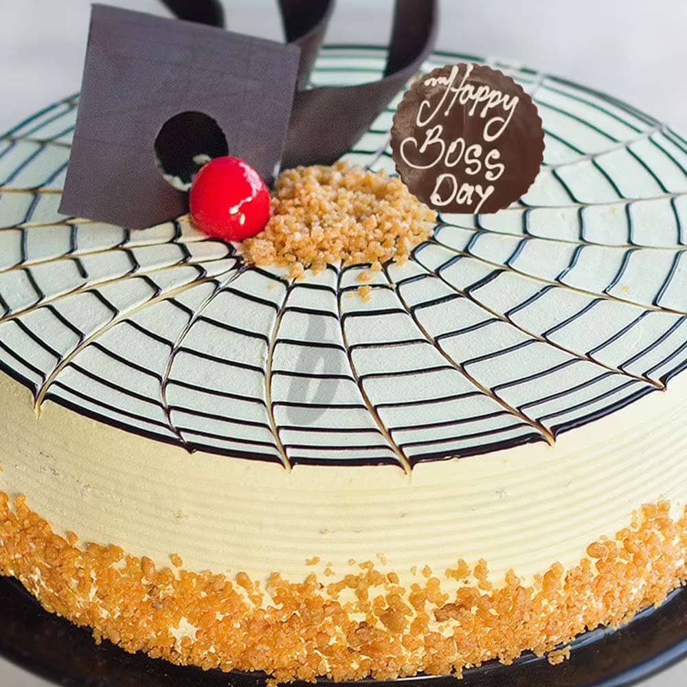 Boss Day Butterscotch Cake Zoomed View of Boss Day Butterscotch Cake