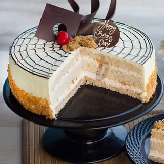 Sliced View of Boss Day Butterscotch Cake Sliced View of Boss Day Butterscotch Cake