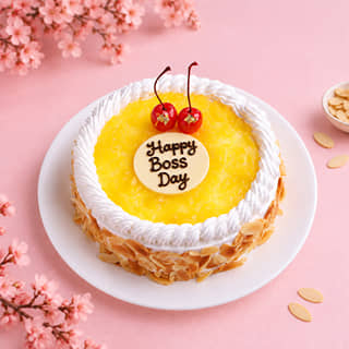 Zoomed View of Boss Day Pineapple Cake Zoomed View of Boss Day Pineapple Cake
